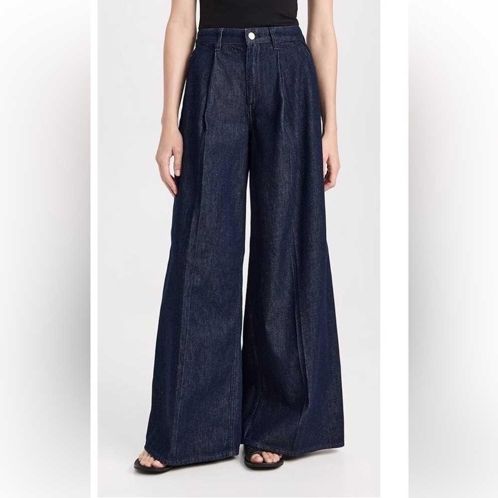 Theory Dark Blue Wide-Leg Pants
